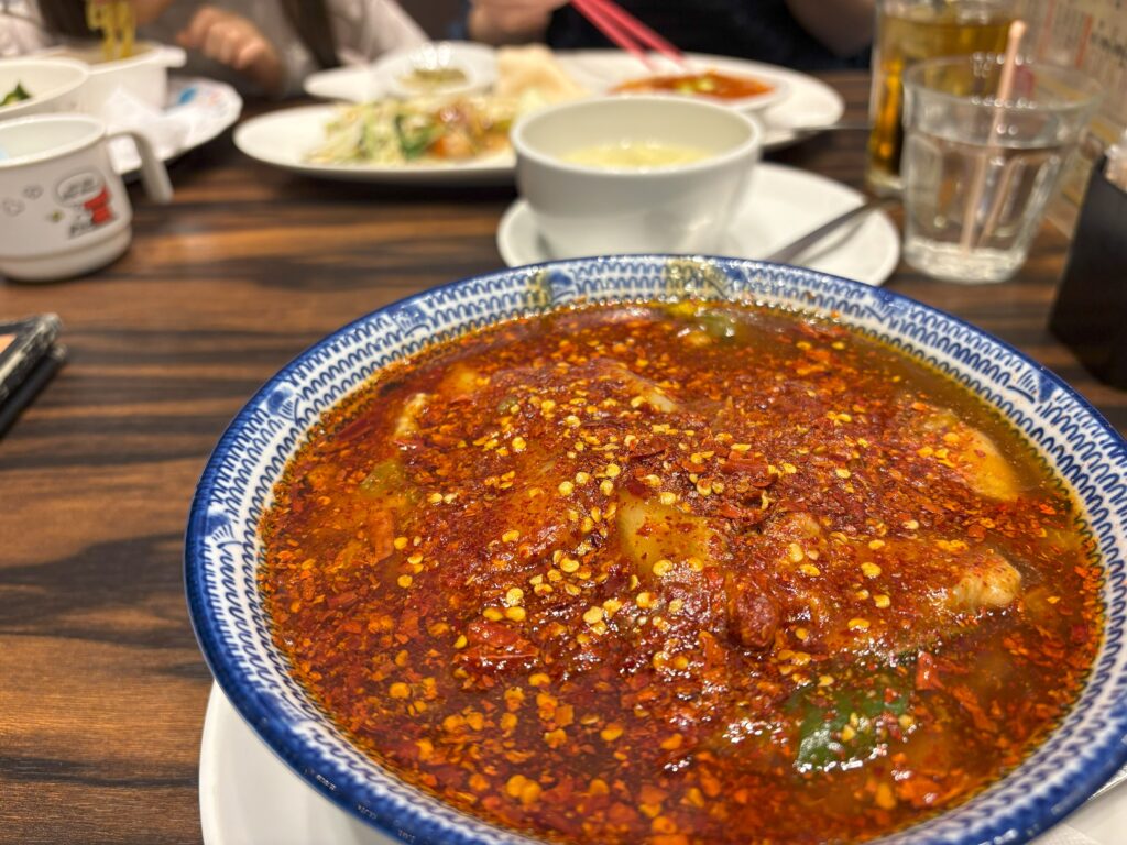 実際の辣湯麺