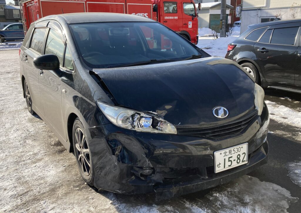 交通事故で深手を負ったWISH